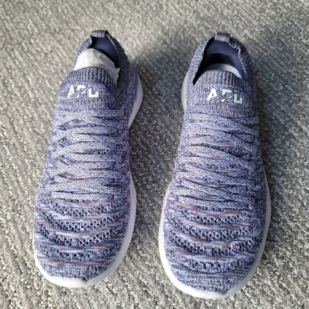 APL Techloom Wave Sneakers Belflower Midnight Knit Running Shoes Women's 5.5